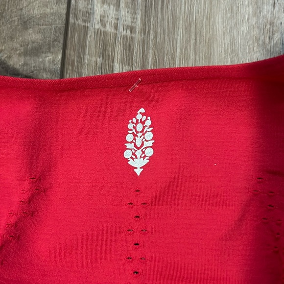 NWOT FP Movement Good Karma Long Sleeve Onesie Red M/L - Picture 7 of 7